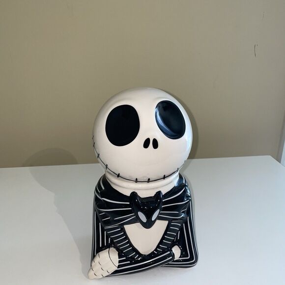 Disney Nightmare Before Christmas Jack Skellington Pumpkin Cookie Jar Canister - Picture 2 of 10